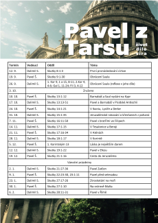 Biblické hodiny - program Pavel z Tarsu